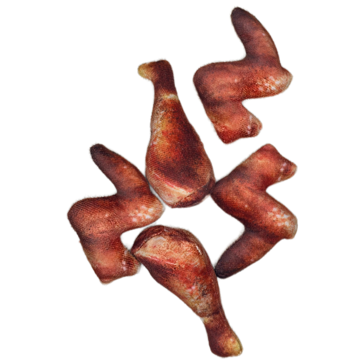 Can O' Hot Wings- 5 Plush Chicken Wings Legs Gift w/Jokes