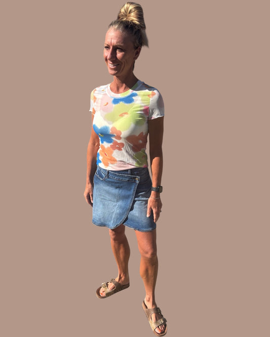 Andie Skirt, Spring Bloom Shirt, Journey-3 piece outfit