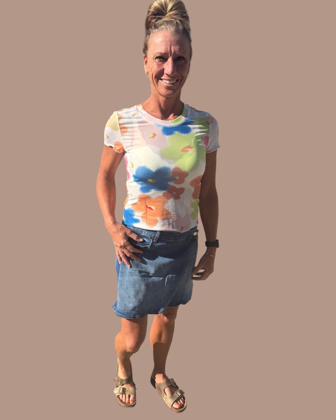 Andie Skirt, Spring Bloom Shirt, Journey-3 piece outfit