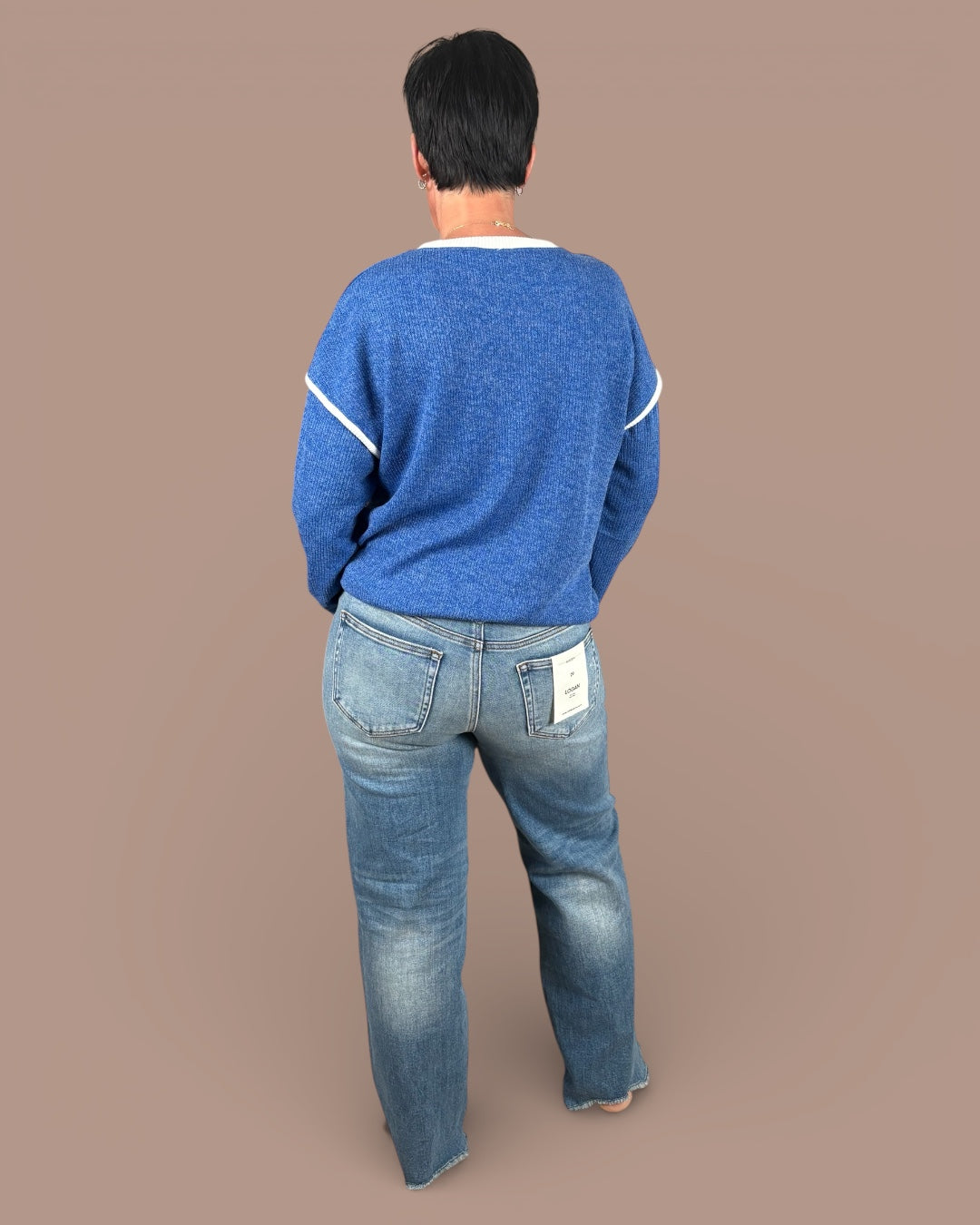 Logan Low Rise Chewed Hem Jeans - Hidden Denim