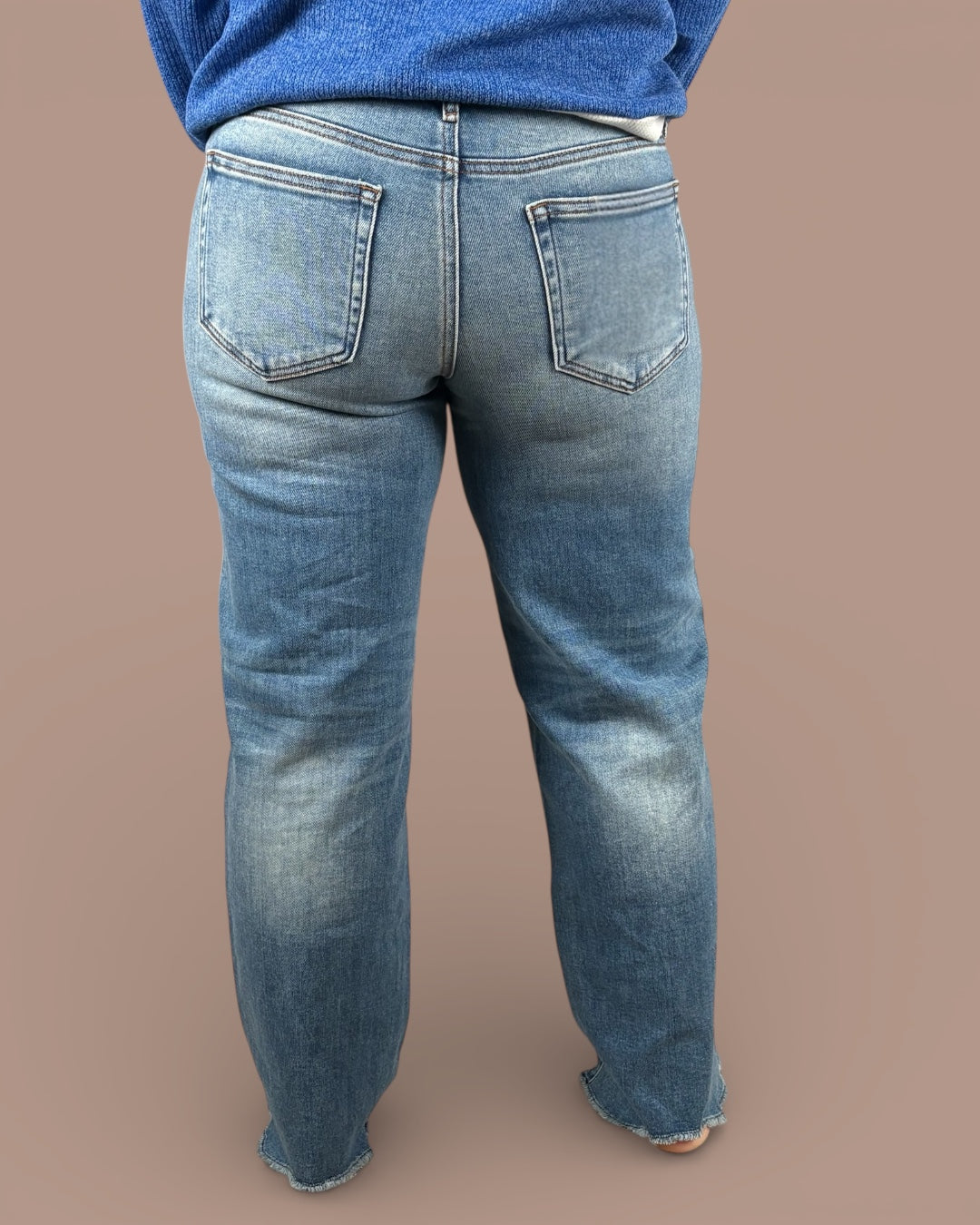 Logan Low Rise Chewed Hem Jeans - Hidden Denim
